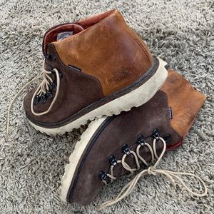 MENS NORTH FACE WATERPROOF LEATHER BOOTS